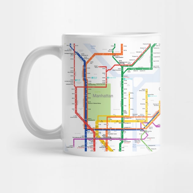 New York City Subway Map Manhattan by jutulen